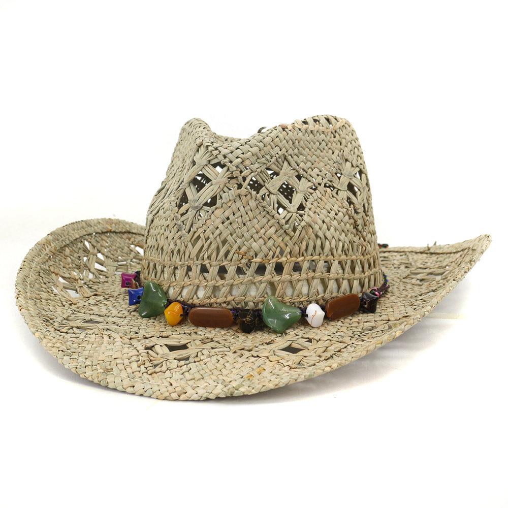 Men's And Women's Cowboy Hats Natural Hamcho Sunscreen Hat