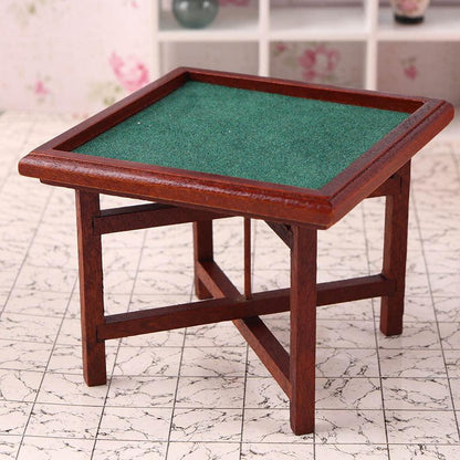 Miniature Candy Toy Mahjong Table Chair Mini Model 112 Points Ob11 Classic Red Stool