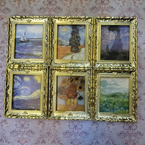 Lily minis-dollhouse miniature vintage painting