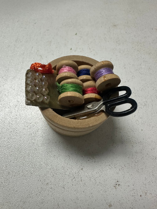 Lily minis-dollhouse   Wooden Sewing Box