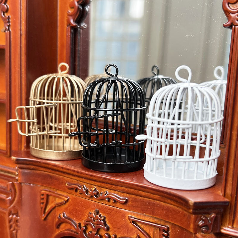 Dollhouse Accessory – Metal Mini Birdcage Model