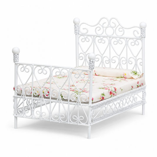 Lily minis-dollhouse Princess style iron bed