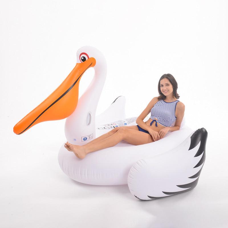 Oversized inflatable mount pelican floating row