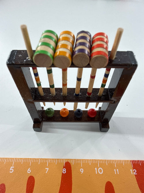 Lily minis-dollhouse Vintage wooden croquet rack