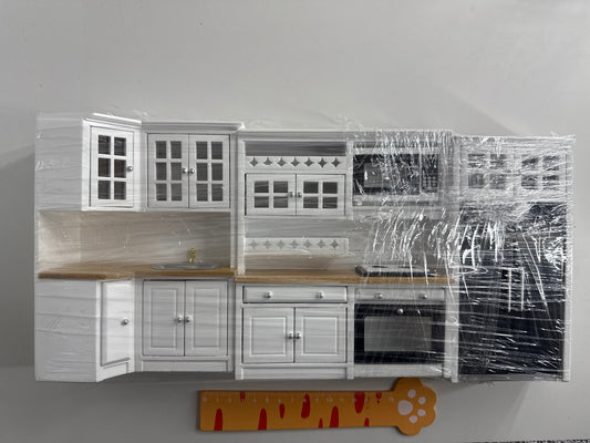 Lily minis-dollhouse Wooden kitchen furniture set