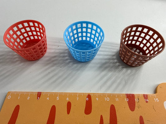Lily minis-dollhouse Supermarket small round basket 2pcs