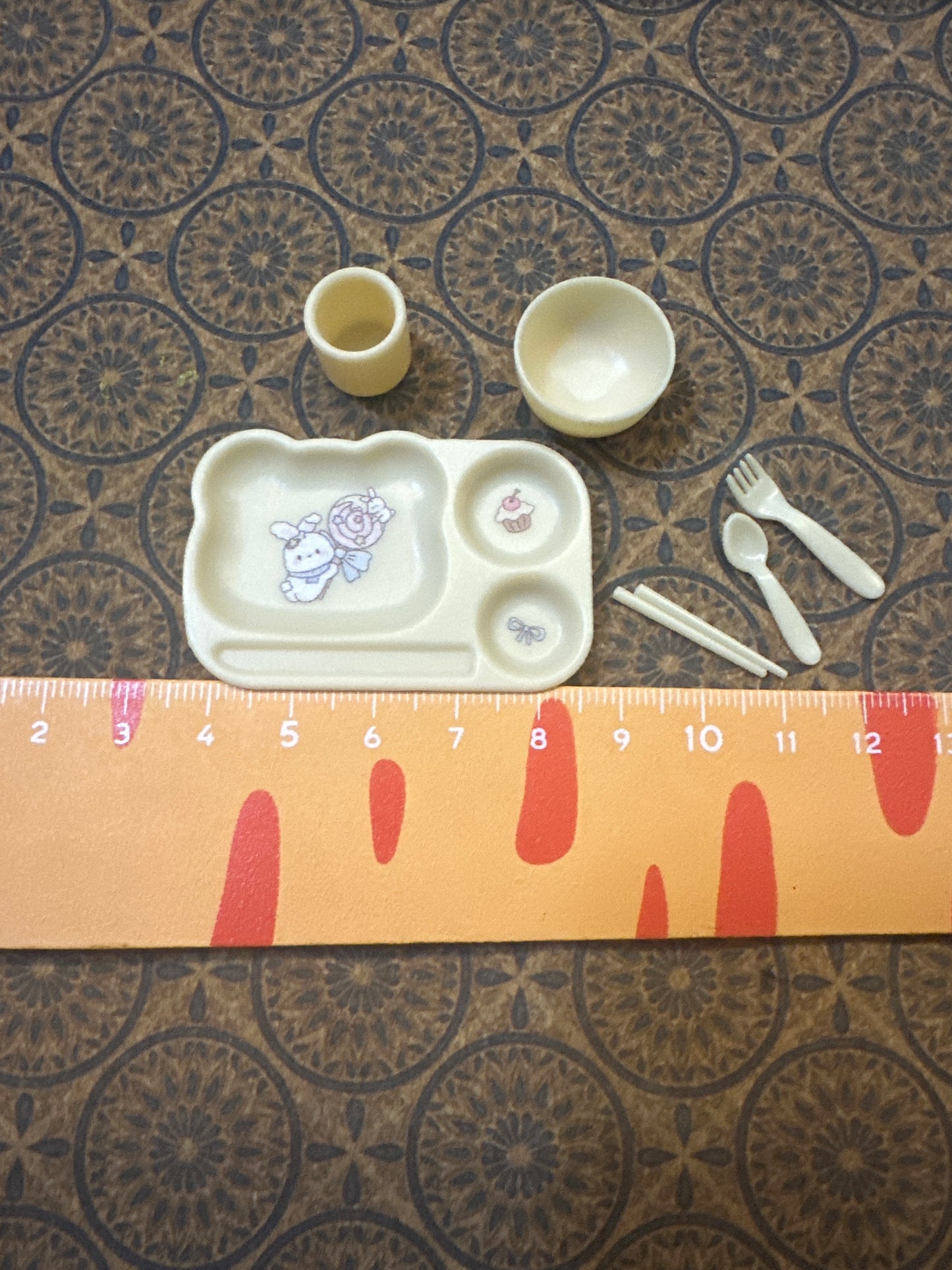 Lily minis-dollhouse miniature Tableware set