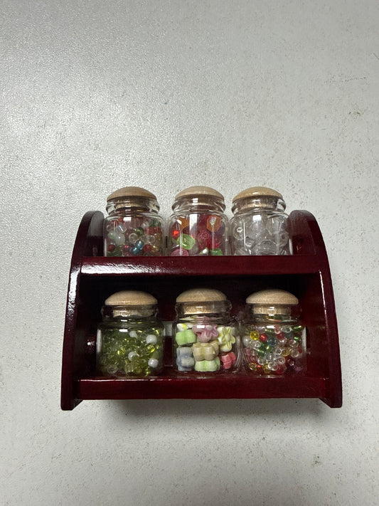 Lily minis-dollhouse Redwood storage rack