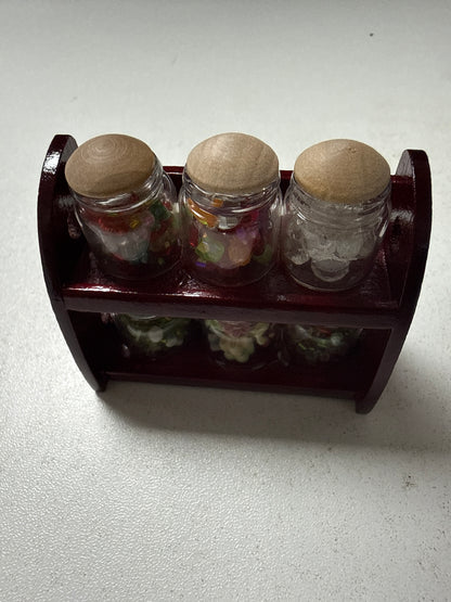 Lily minis-dollhouse Redwood storage rack