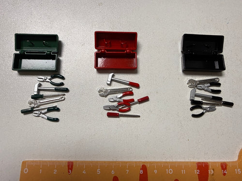 Lily minis-dollhouse Metal storage tool box set