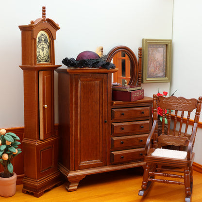 1:12 Mini Dollhouse Furniture – European Vintage Storage Vanity Cabinet for Miniature Scenes