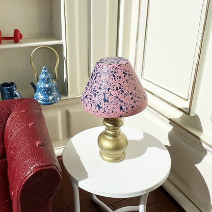 1:12 Dollhouse Pink Table Lamp