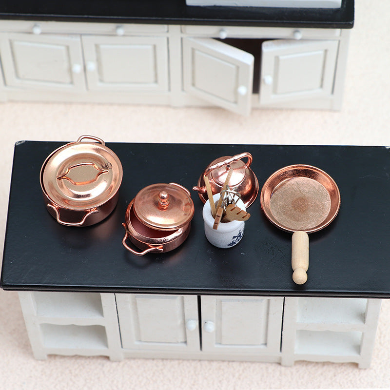 1:12 Dollhouse Miniature Furniture Kitchen Accessories Set – 10-Piece