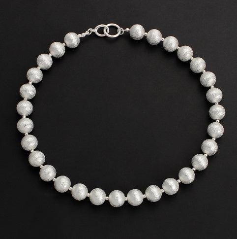 Heavy Industry Brushed Ball Necklace Light Luxury Design Sense Twin