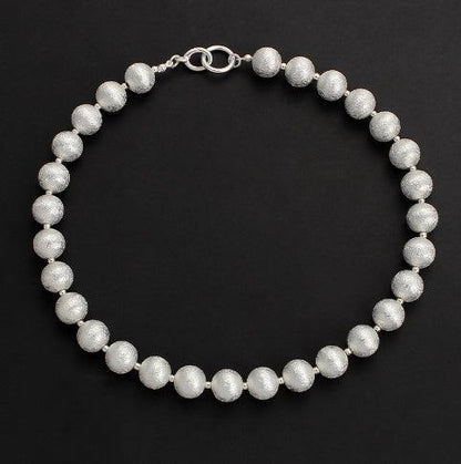 Heavy Industry Brushed Ball Necklace Light Luxury Design Sense Twin