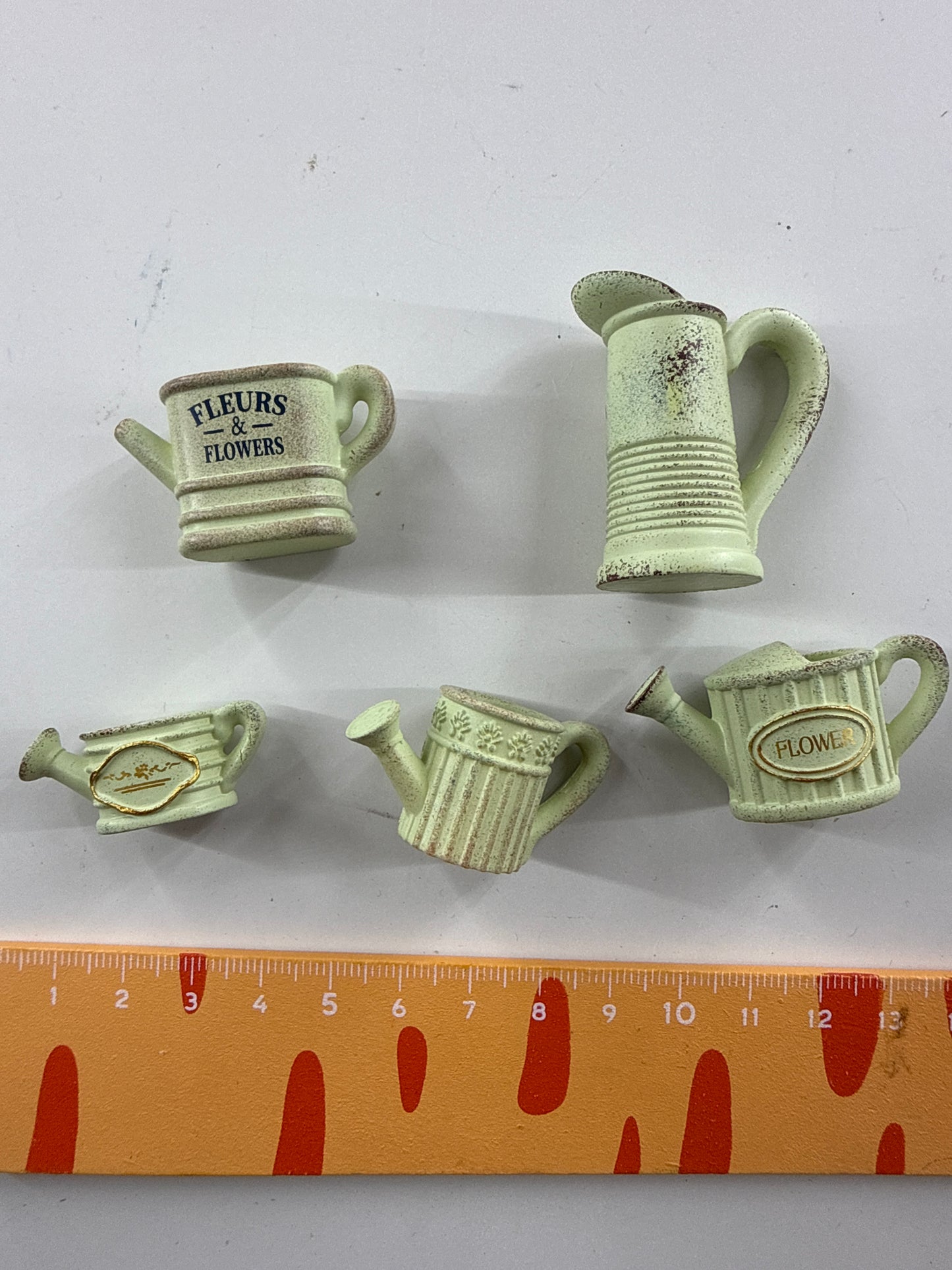 Lily minis-dollhouse Green kettle combination 5pcs