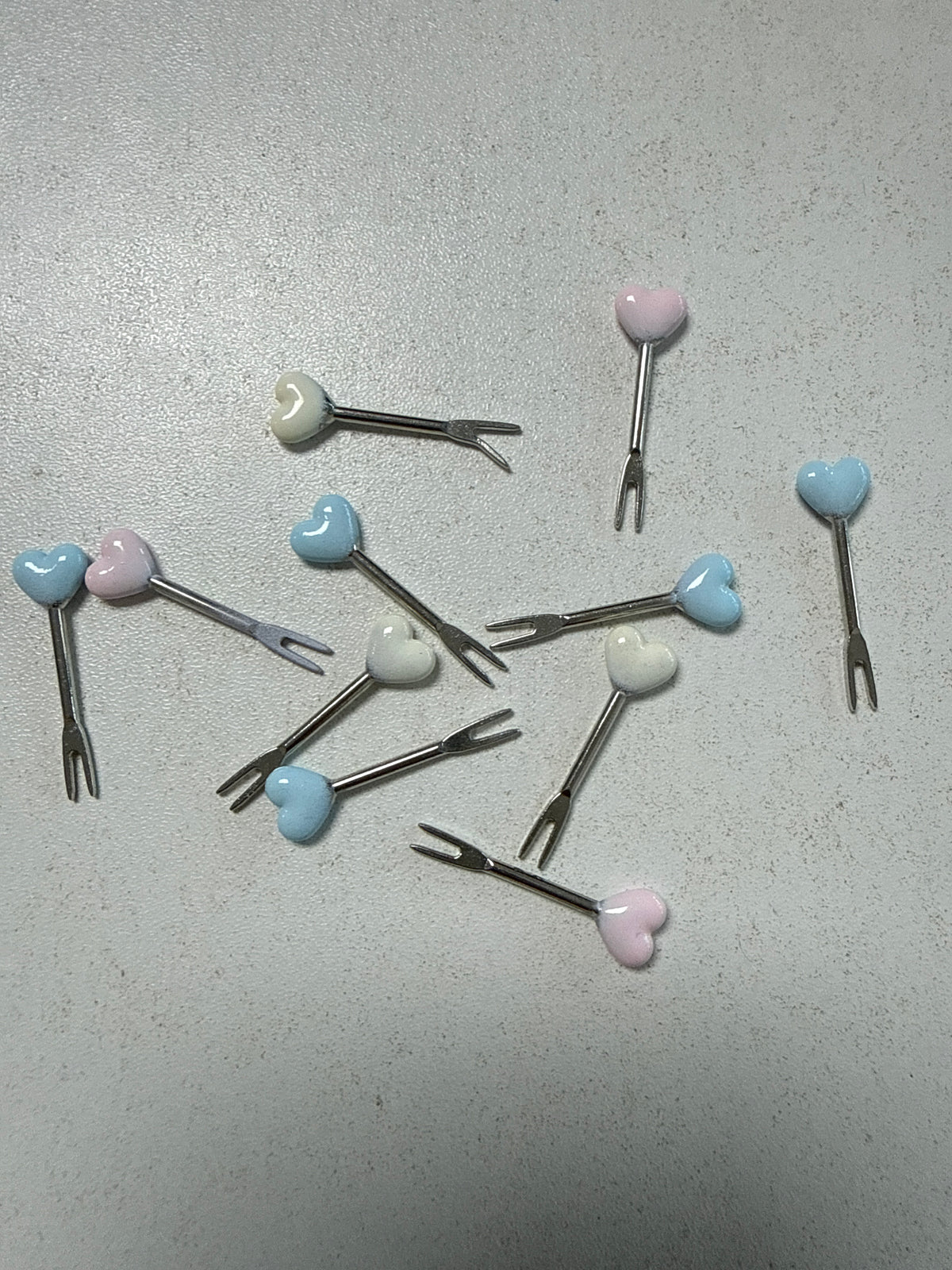 Lily minis-dollhouse Alloy love fruit fork 1pcs Random styles