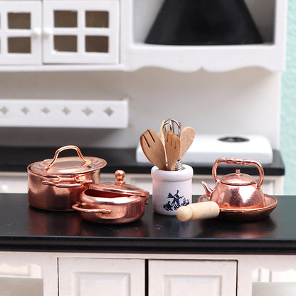 1:12 Dollhouse Miniature Furniture Kitchen Accessories Set – 10-Piece