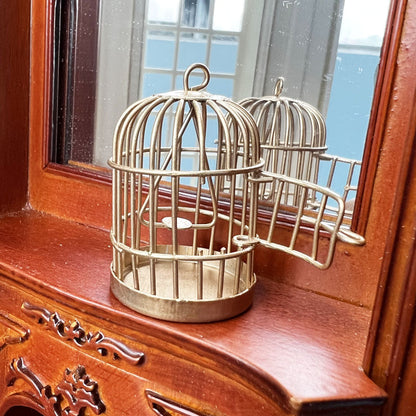 Dollhouse Accessory – Metal Mini Birdcage Model