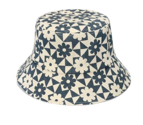 Spring And Summer Geometric Lattice Flowers Sun Female Fisherman Hat