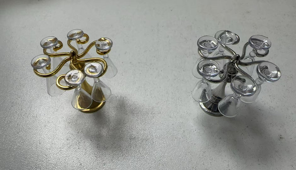 Lily minis-dollhouse Metal wine glass holder