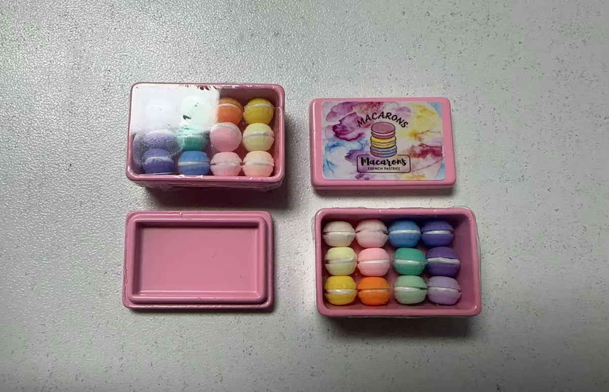 Lily minis-dollhouse Miniature Macaron Box Set