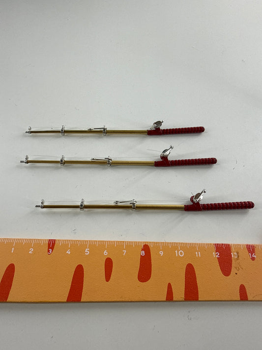 Lily minis-dollhouse Golden fishing rod 1pcs