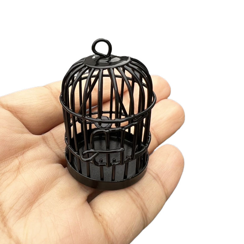 Dollhouse Accessory – Metal Mini Birdcage Model
