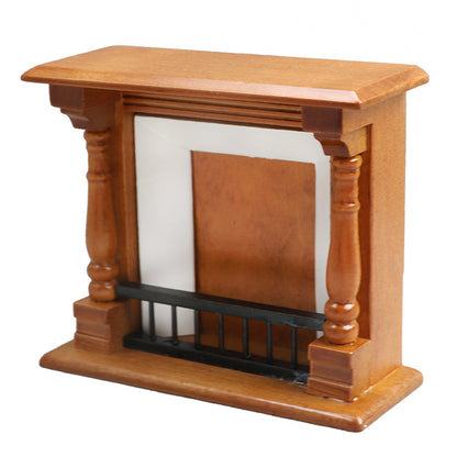 1:12 Dollhouse Miniature Furniture – Classic Living Room Mahogany Fireplace