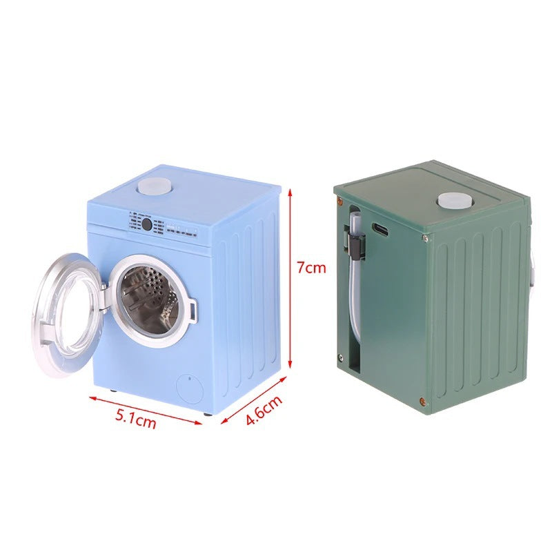 1:12 Mini Toy Washing Machine – Rechargeable, Rotatable, and Functional