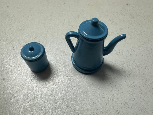 Lily minis-dollhouse Miniature Blue Coffee Pot and Canister Set
