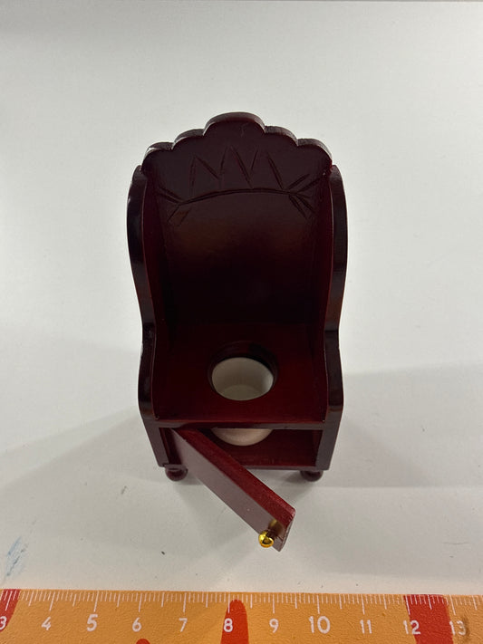 Lily minis-dollhouse Wooden red chair