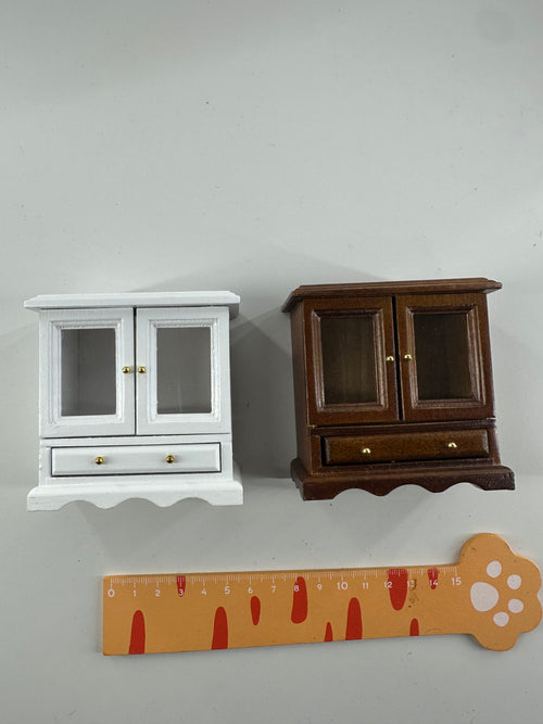 Lily minis-dollhouse  White cabinet