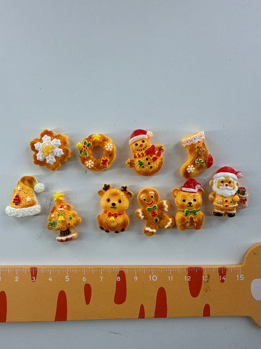 Lily minis-dollhouse Christmas cartoon cookies 10pcs