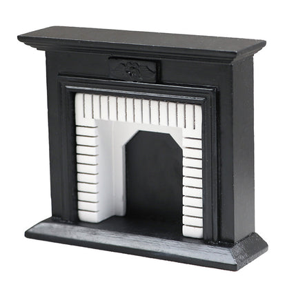 1:12 Mini Dollhouse Furniture – Realistic Wooden Fireplace for OB11 Miniature Scene Model