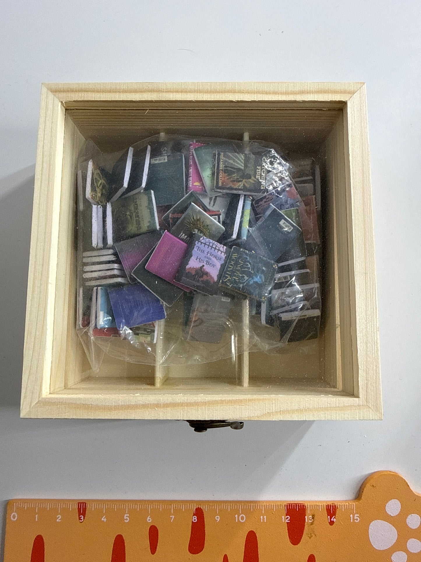 Lily minis-dollhouse Anxious bookshelf decoration