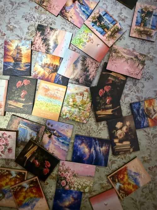 Lily minis-dollhouse miniature painting 2 pcs