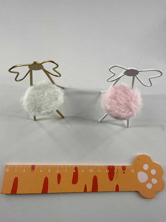 Lily minis-dollhouse metal chair 2pcs