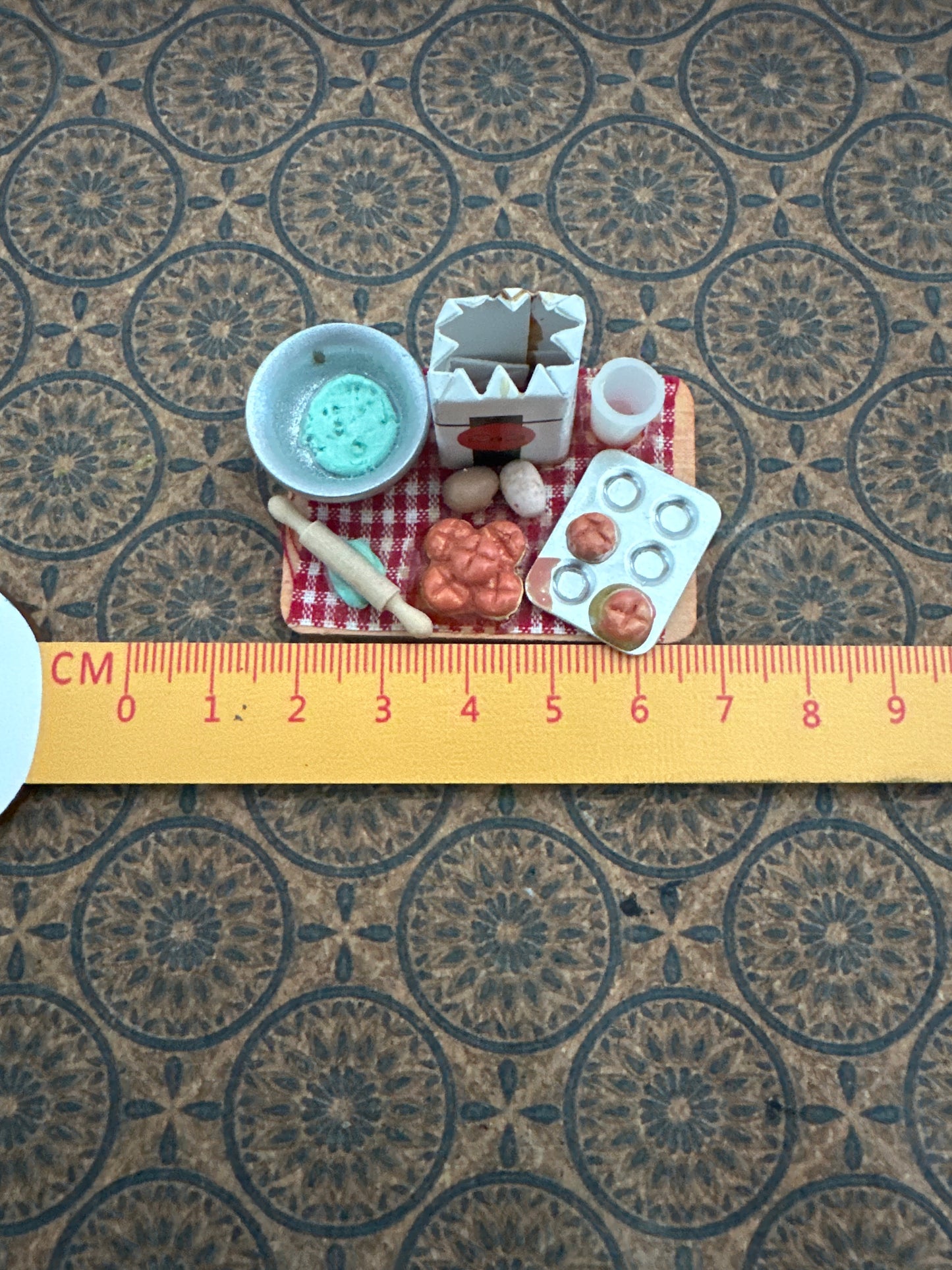 Lily minis-dollhouse miniature Bread making table