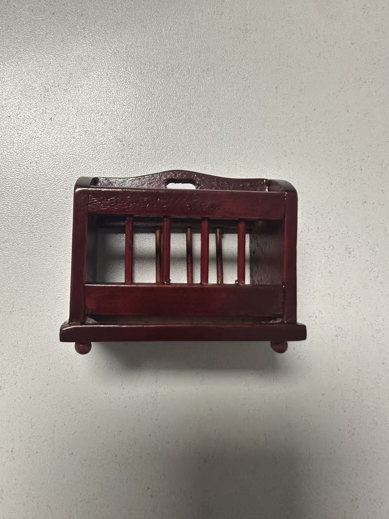 Lily minis-dollhouse Wooden book newspaper blue