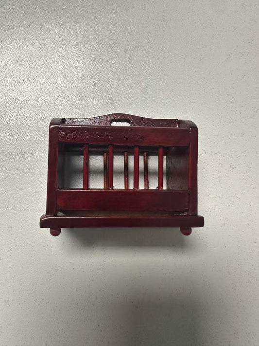 Lily minis-dollhouse Wooden book newspaper blue