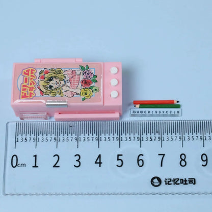 Miniature School Supplies Set - 1:12 Scale Realistic Pencils, Erasers & Rulers for Dollhouse Decor (Blythe/OB11 Compatible)