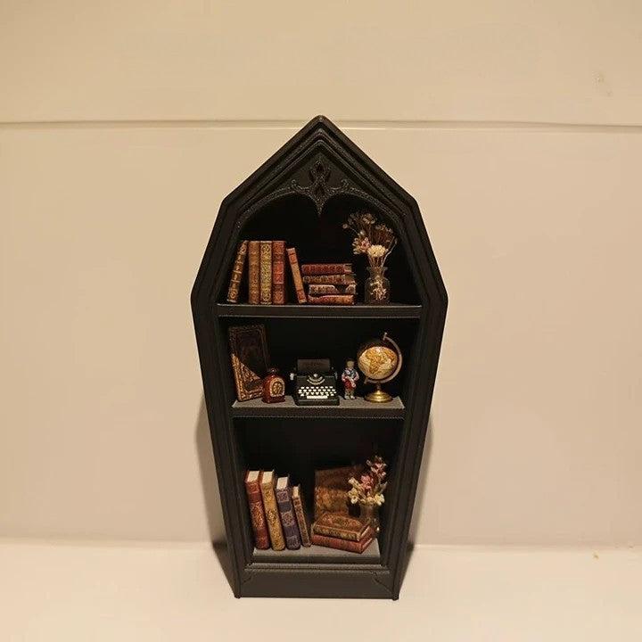 Lily minis-dollhouse Gothic Bookshelf