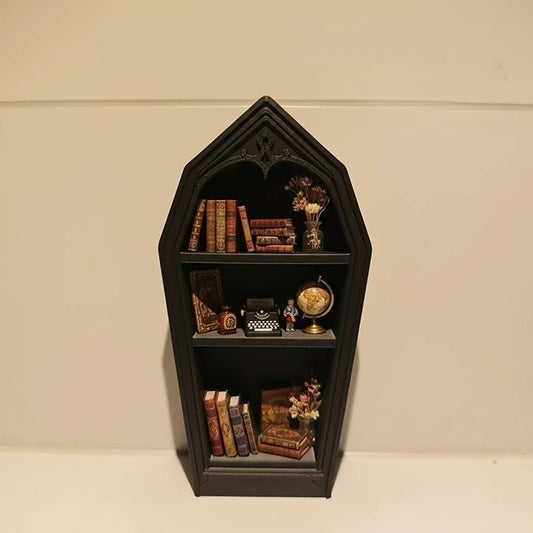 Lily minis-dollhouse Gothic Bookshelf