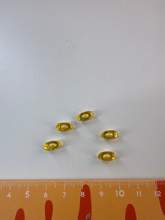 Lily minis-dollhouse Gold or silver ingot 10psc
