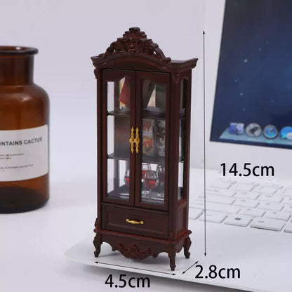 Lily minis-dollhouse miniature Retro European cabinet set