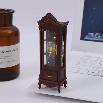 Lily minis-dollhouse miniature Retro European cabinet set