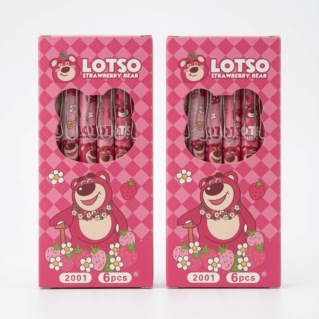 Lily's Pick-Strawberry Bear pen 6pcs