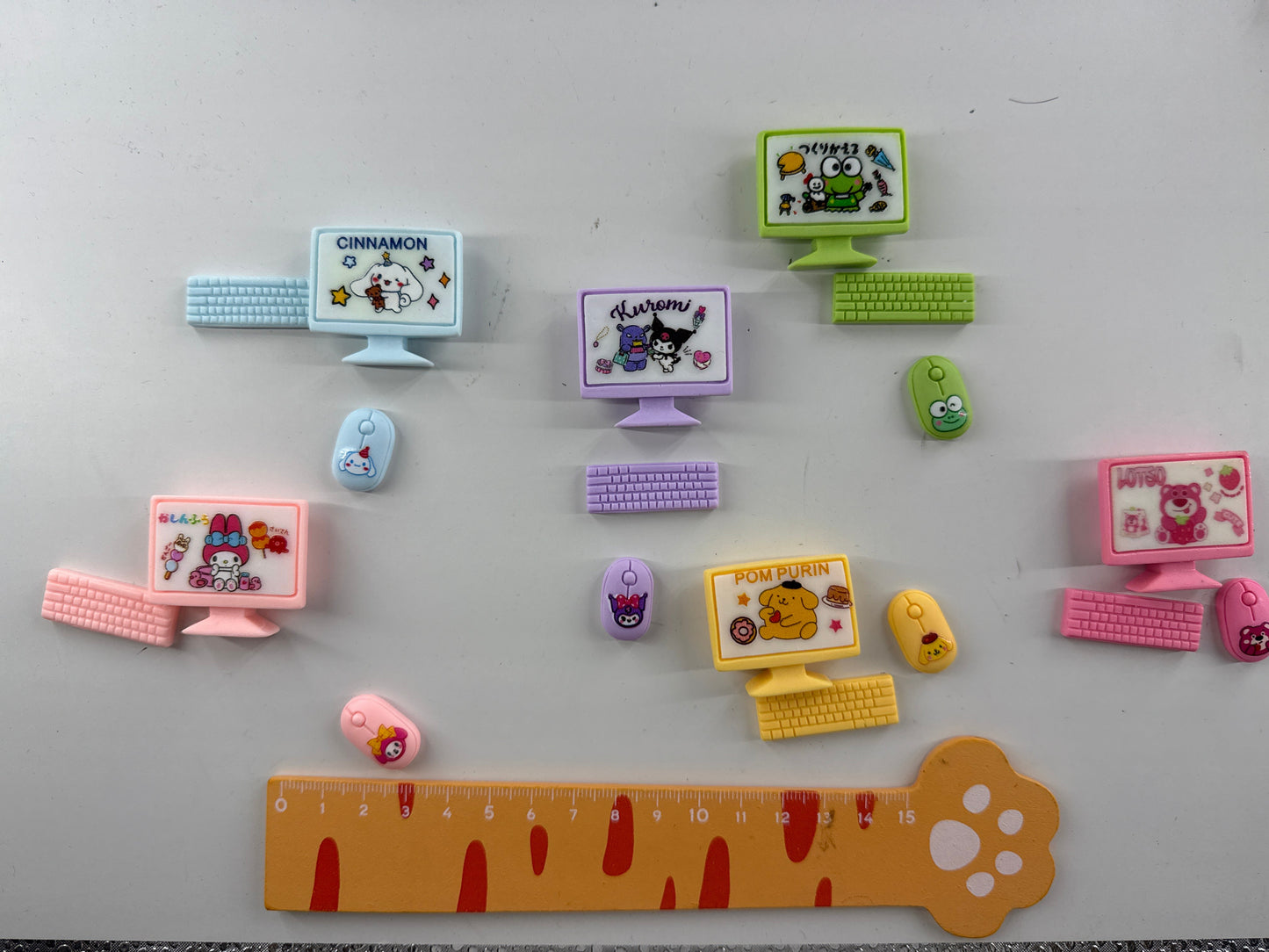 Lily minis-dollhouse Cartoon monitor keyboard set 1pcs Random styles