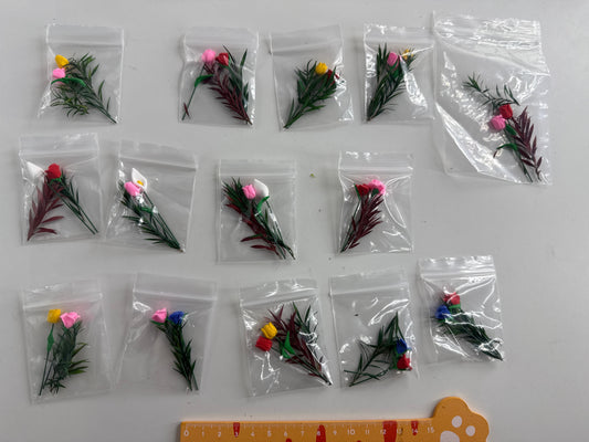 Lily minis-dollhouse Simulated decorative flowers 1pcs Random styles